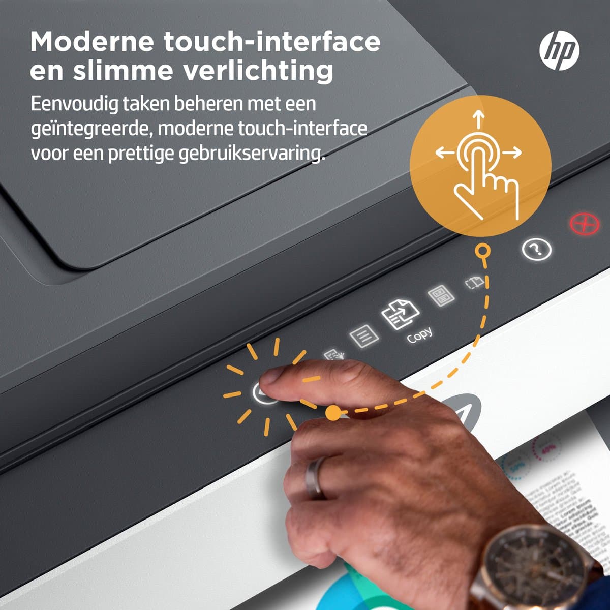 HP Smart Tank 7605 – All-in-One Kleurenprinter – Inkjet Tankprinter – Wifi, Ethernet & AirPrint – ADF & Fax – Tot 3 Jaar Printen – Printen, Scannen, Kopiëren, Faxen – Zonder Cartridges thumbnail 2