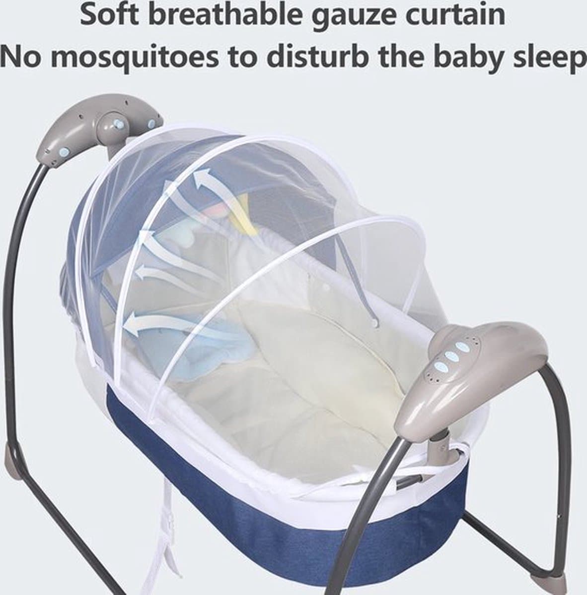 Baby Swing - Elektrische Babyschommel - Automatische Wipstoel voor je Baby - Schommelstoel thumbnail 3