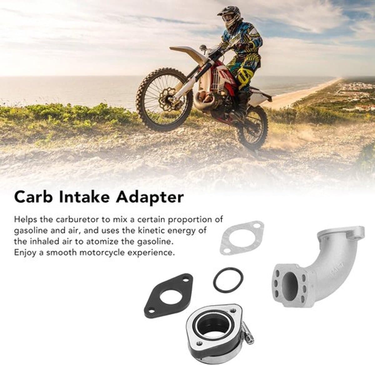 Inlaatpijpset - carburateur-inlaatpijp - 26mm-28mm adapter-spacerset voor Pit Dirt Bike motorfiets thumbnail 3