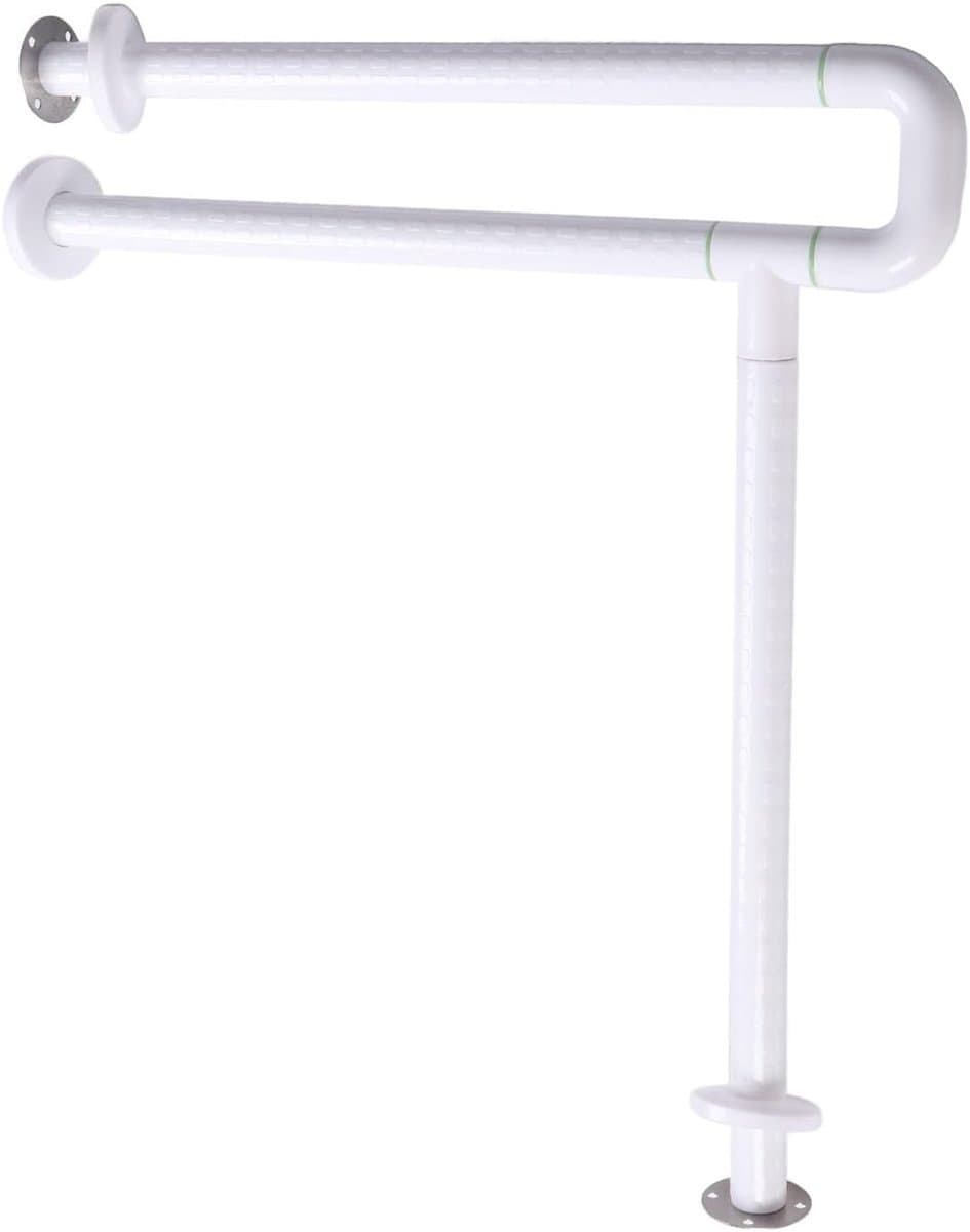Toiletbeugel - Opklapbare handgreep - Badkamer veiligheid - Met lichtring - 60 cm - Wit thumbnail 5