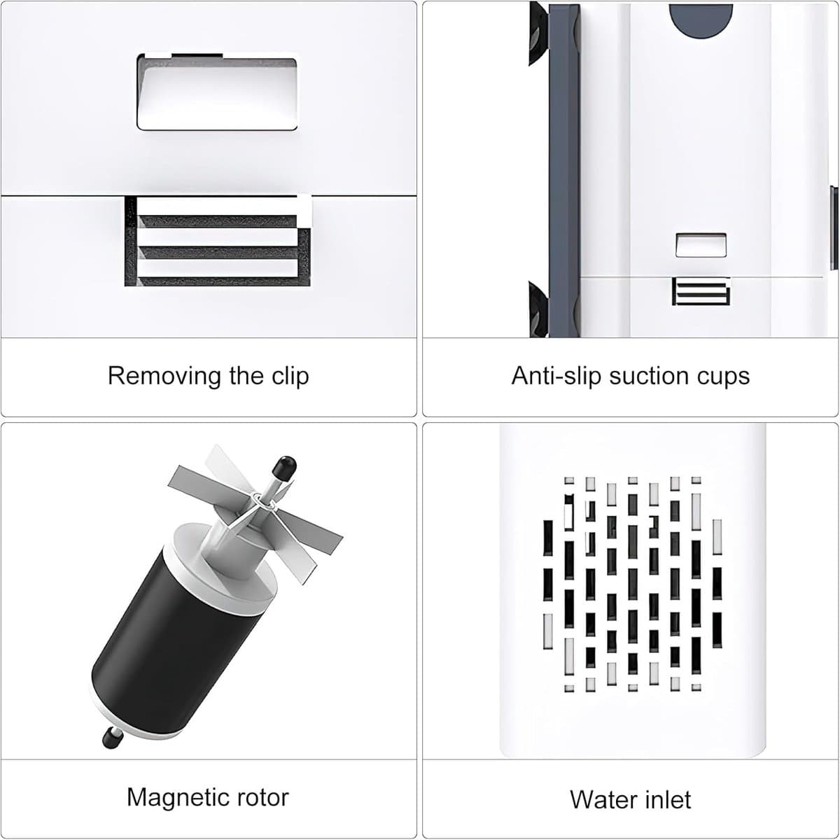 SnelShoppen - Binnenfilter voor Aquarium 60 Liter - Aquariumpomp met Filter, Zuurstofvoorziening, Golfvorming - Stille Filterpomp voor Troebel Water, thumbnail 7
