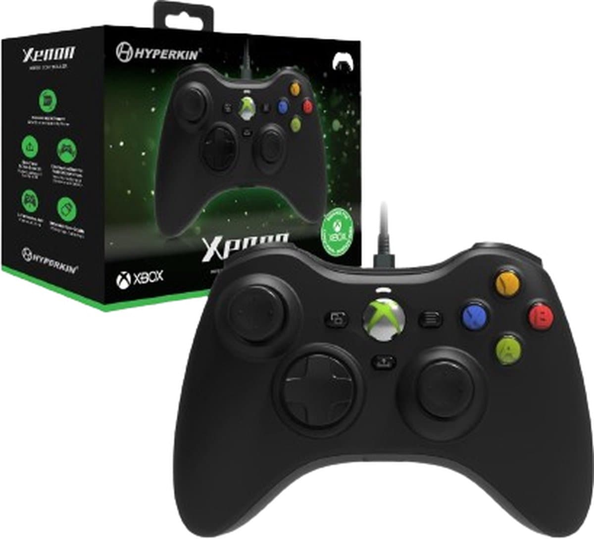 Hyperkin - Xenon - wired controller - voor Xbox Series X|S / XBOX1 / Windows 11|10 (zwart) thumbnail 6