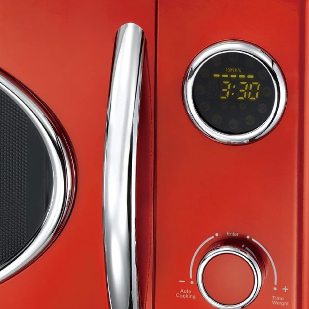 Melissa Vrijstaande Solo-Magnetron met Grill - 23 liter - 800W - Retro - 16330129 - Rood thumbnail 7