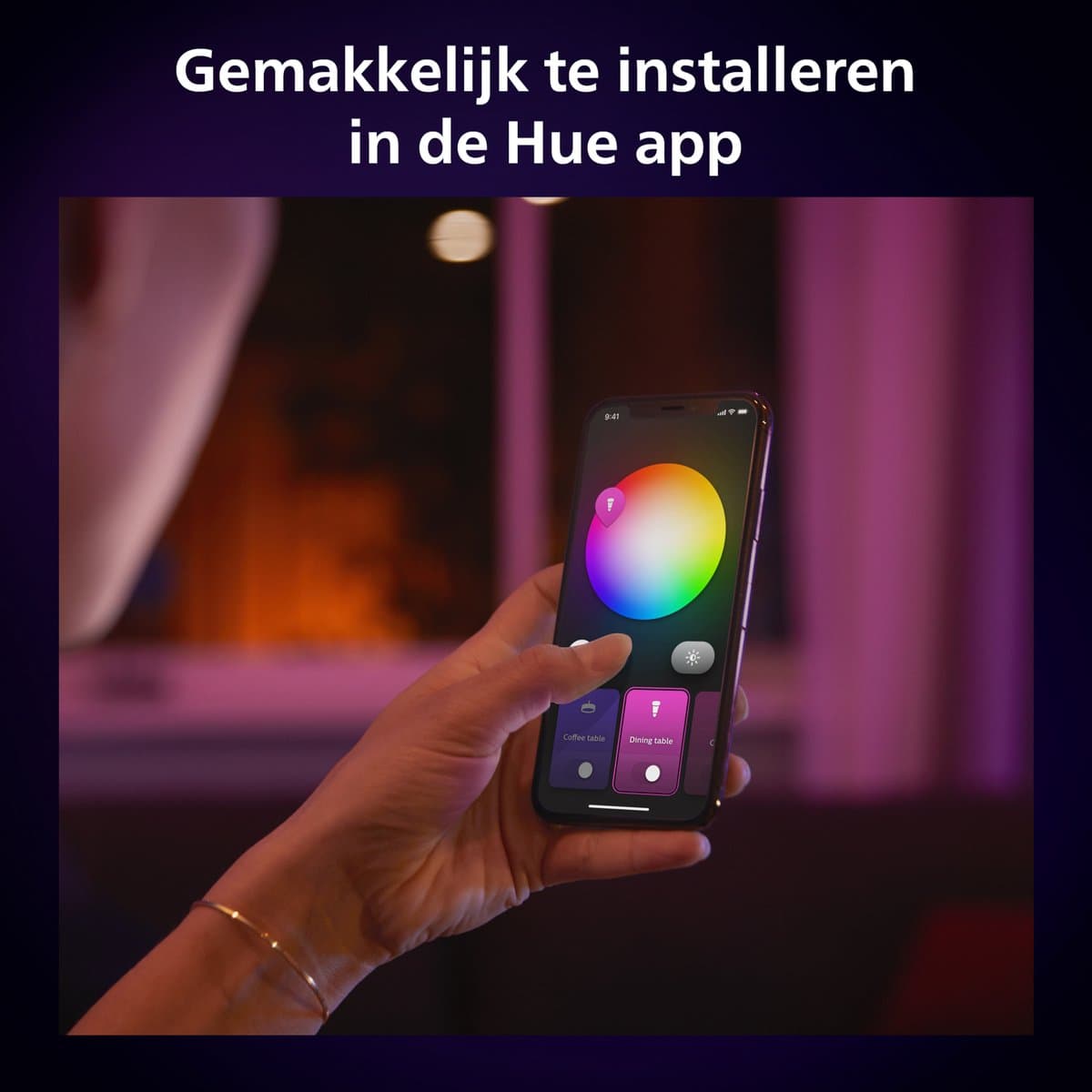 Philips Hue inbouwspot dun - 16 miljoen kleuren en dimbaar thumbnail 6