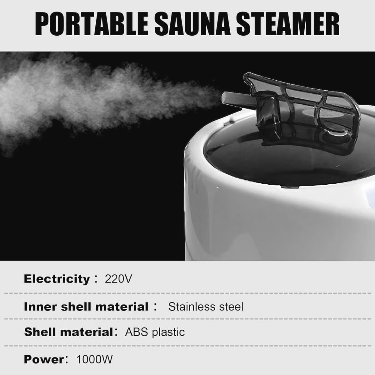 Draagbare Stoomgenerator voor Thuisgebruik - Multifunctioneel Sauna Stoomapparaat thumbnail 6