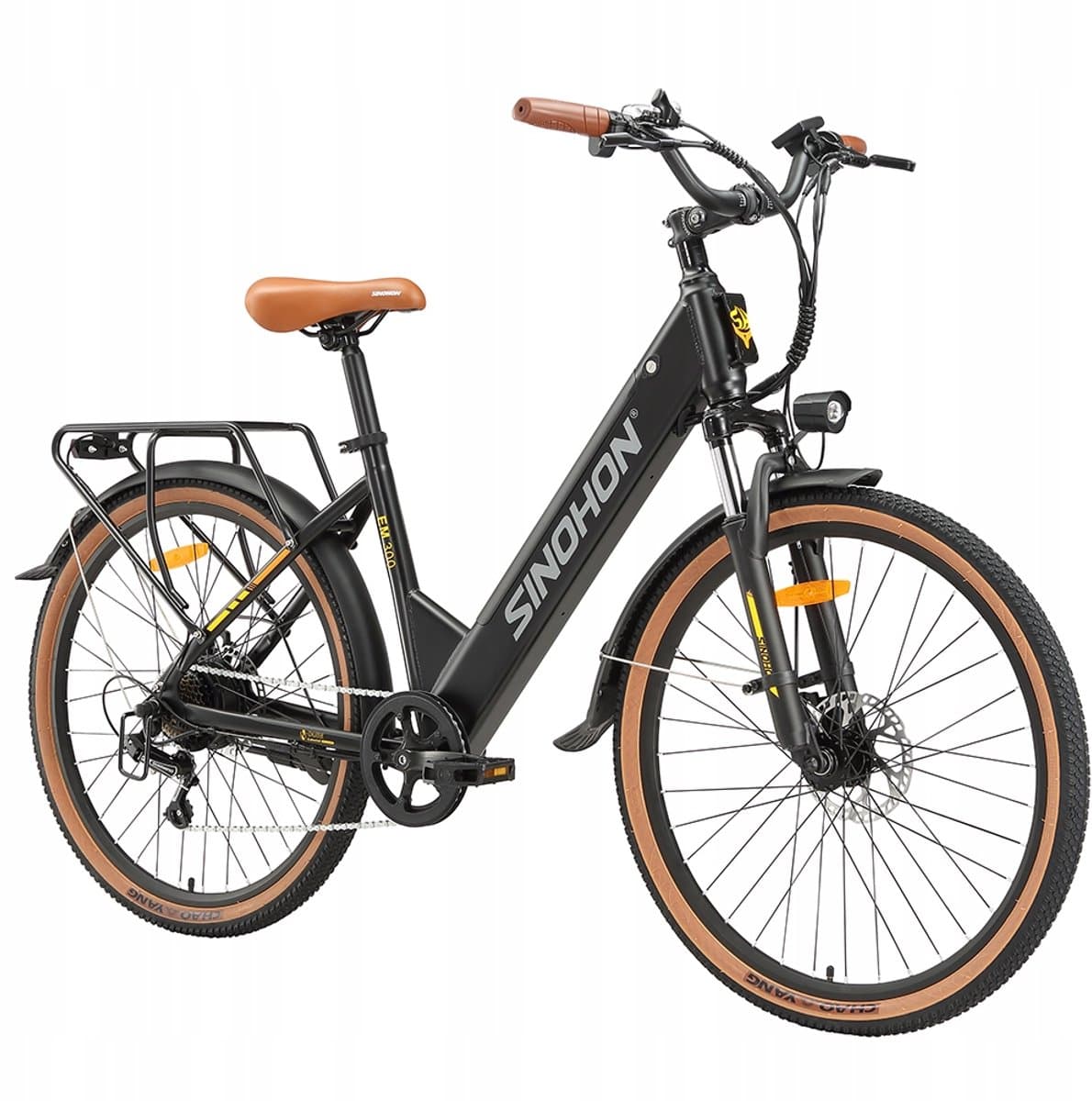 SINOHON EM300 26‘’ Elektrische Fiets – 250W Motor, 36V 15,6Ah Accu, 100km Bereik, 7-Speed Shimano – LED-Koplamp thumbnail 7