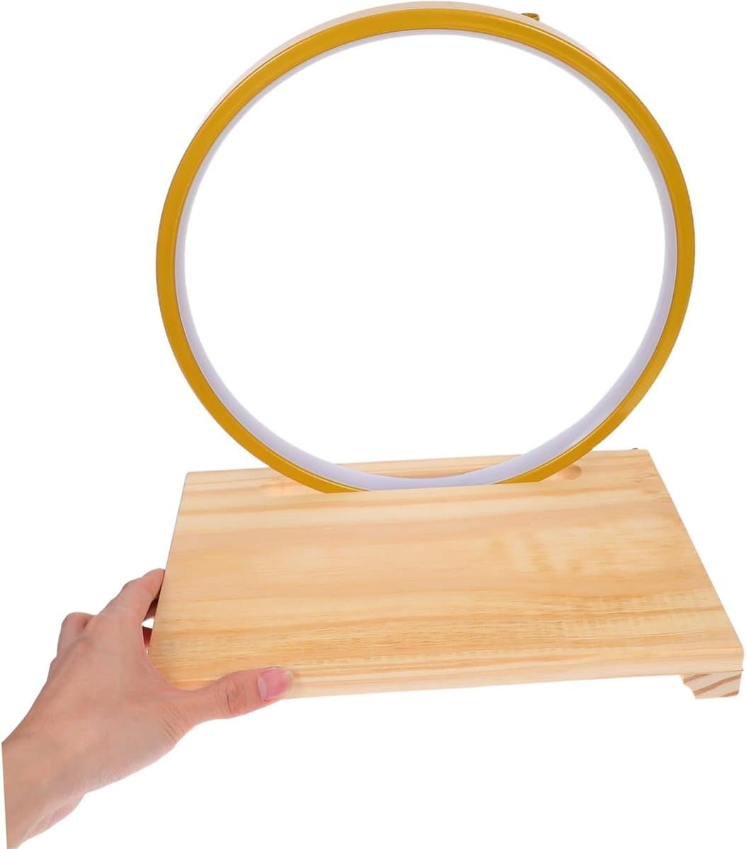 Decoratieve Standaard - Verlicht Voetstuk - Ornamenten Presenteren - LED Lichtring - 30 x 30 x 20 cm - Goud thumbnail 6