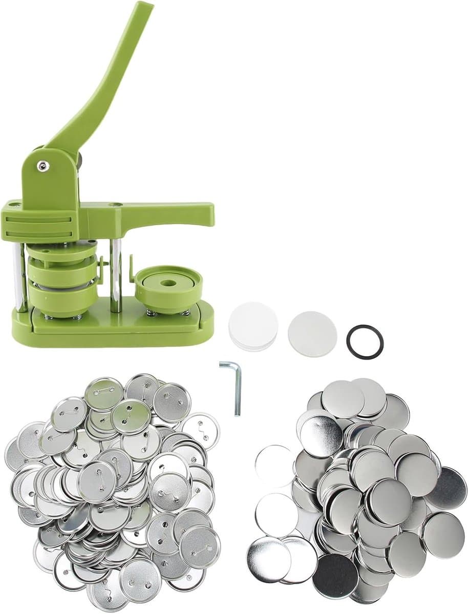 Knopenmaker Machine - Badge Pers - Huis Knutselen - Complete Doe-het-zelfkit - 58 Mm - Zwart thumbnail 5