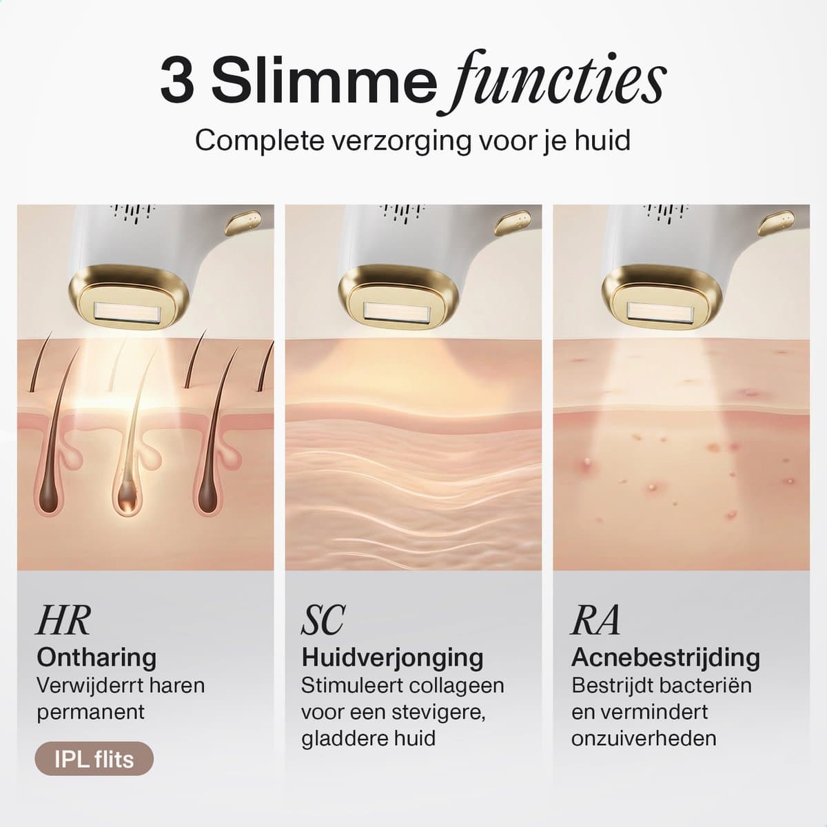 Nawy® IPL Laser Ontharingsapparaat - Laser Ontharing - Pijnloos Ontharen met Ice Cooling - Permanente Ontharing voor alle Lichaamsdelen - voor Mannen en Vrouwen - 999.999 Flitsen - Inclusief Beschermbril en Scheermes - Epileerapparaat Dames thumbnail 5