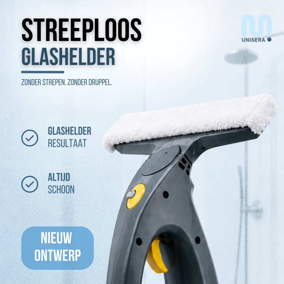 Unisera Elektrische Raamwisser - Raamtrekker - Snoerloze Ruitenwasser - Alles-in-één thumbnail 2