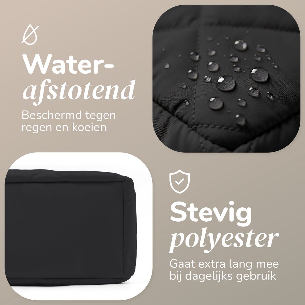 Mommsy Luiertas – Verzorgingstas – Thermo Vak – Gewatteerde Puffer Stof – Extra Ruim – Waterafstotend – Organizer – Lichtgewicht – Zwart thumbnail 4