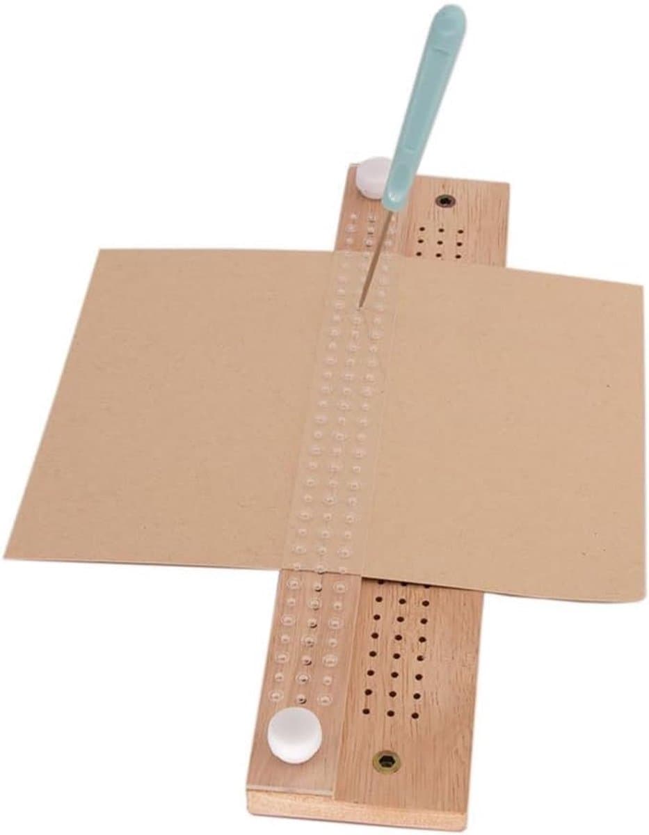 Boekbind Gereedschap - Papier Binding Set - Handgemaakte Boeken - Stevige Constructie - 28 x 65 x 4 cm - Houtkleur thumbnail 6