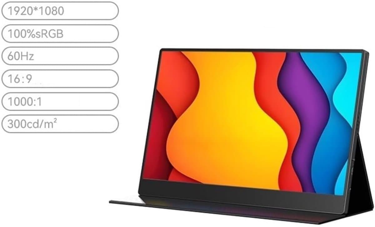 Draagbare Monitor - Externe Scherm Laptop - Productiviteit Verhogen - Ultra Dun Lichtgewicht - 15 inch - Zilver thumbnail 7
