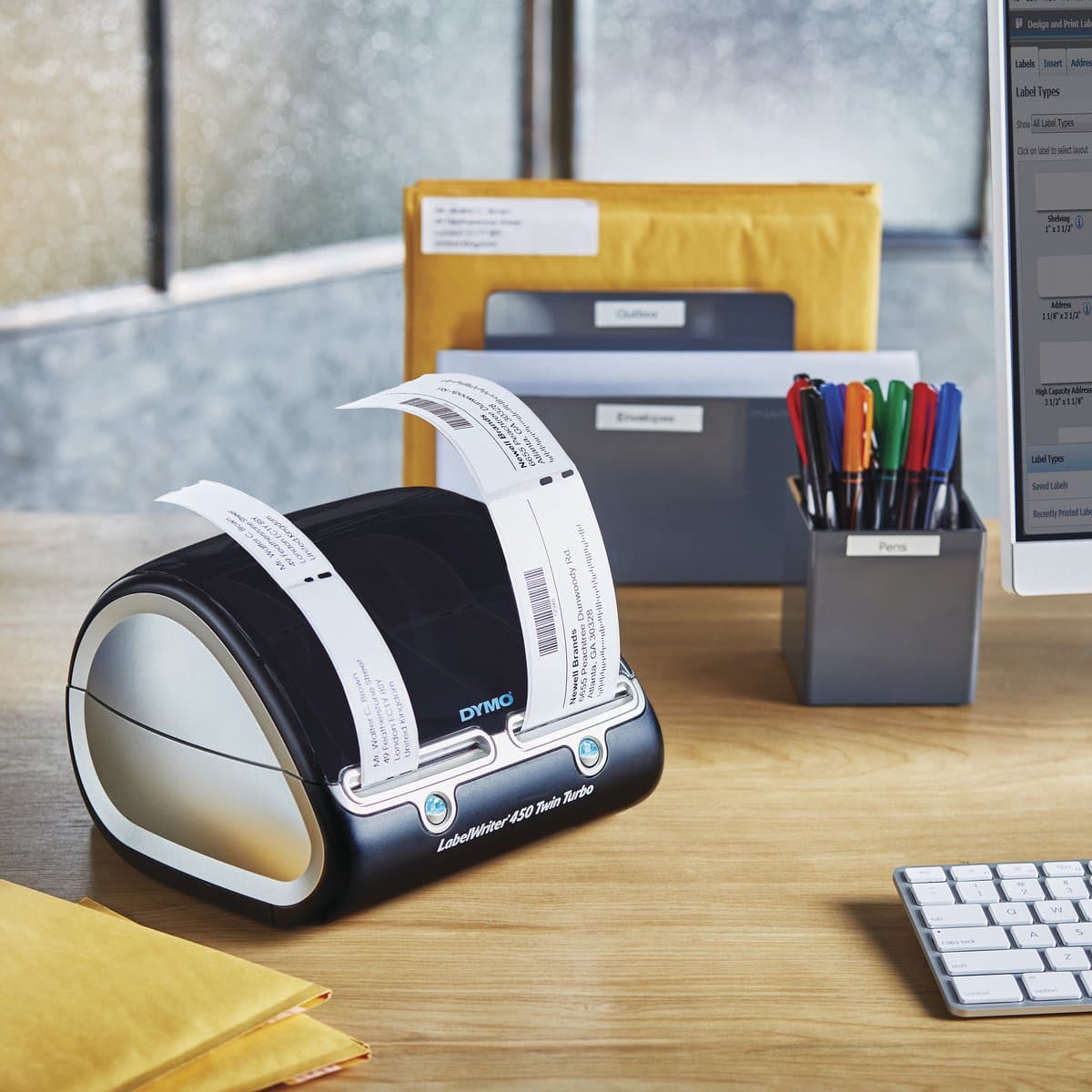 DYMO LabelWriter 450 Twin Turbo-labelmaker | Directe thermische labelprinter | Snel afdrukken van labels, barcodes en meer | Computerverbinding | Voor thuis en op kantoor thumbnail 3