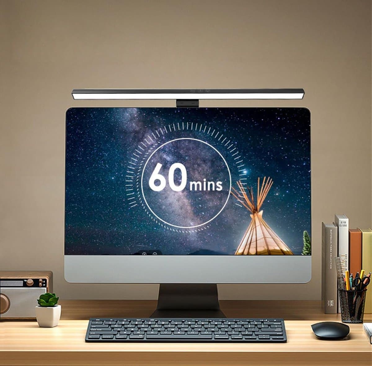 Monitor lamp - Monitor Lamp LED - Bureaulamp met klem - 3 Dimbaar - Klemlamp met Instelbare Kleur - Leeslamp - Klemlamp - Zwart thumbnail 5