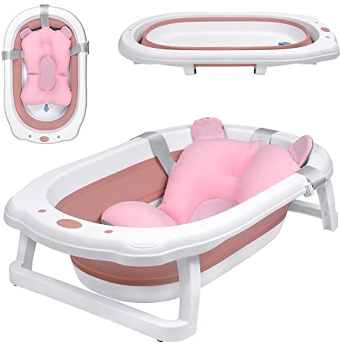 Opvouwbare Babybadkuip 82x50 cm - Antislip + Zitkussen