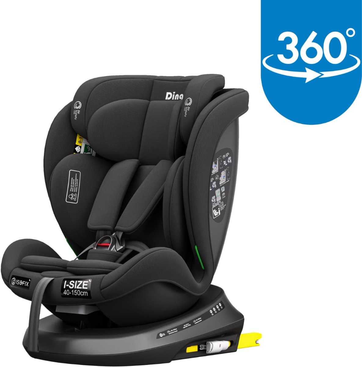 Ding Aiden 360° Isofix Autostoel - Groeit mee tot 12 jaar thumbnail 8
