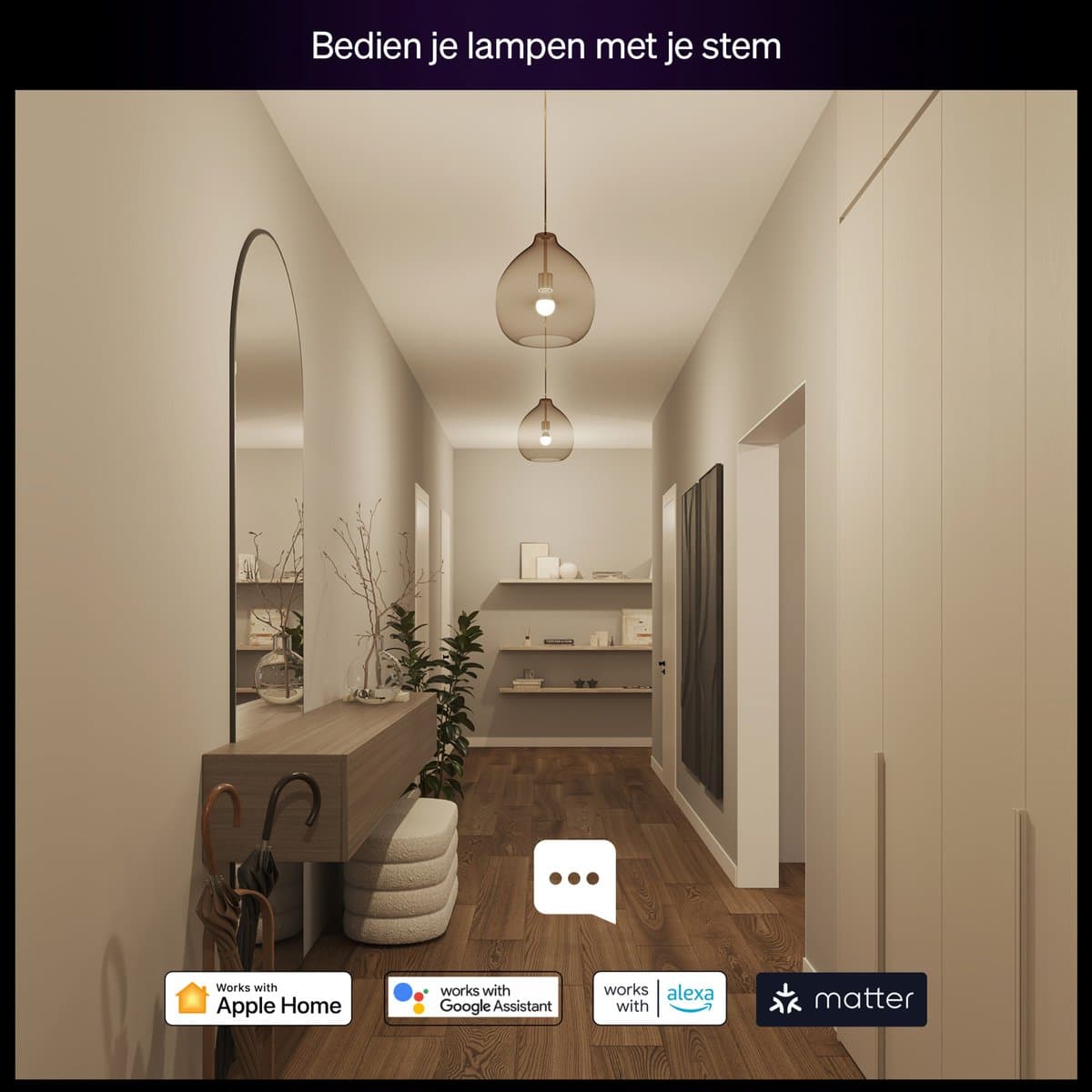Hue Devote minimalistische plafondlamp M Gelijkmatige lichtverdeling ⌀42,1 cm Tot 2900 lumen Matwit kunststof thumbnail 6