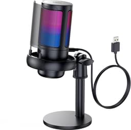 Productfoto van YONO Gaming Microfoon USB met RGB Stand