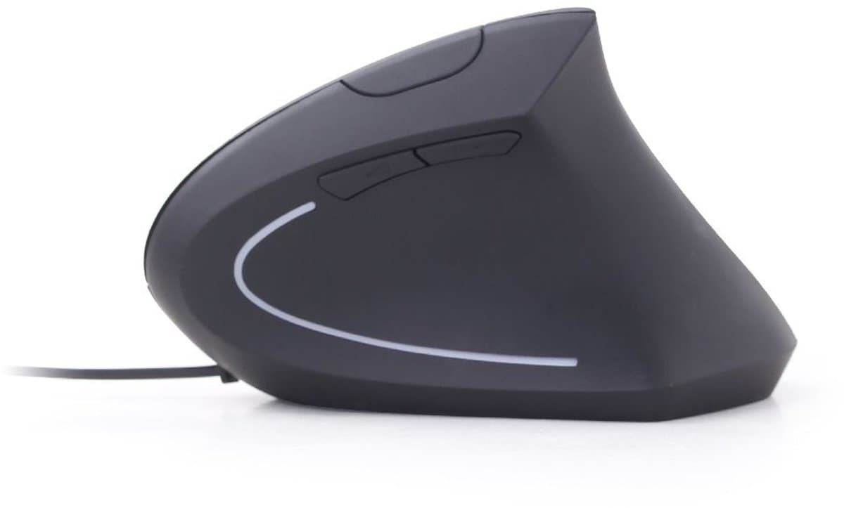 Gembird Ergonomische Bedrade Optische Muis - Rechtshandig Verticaal Ontwerp voor Comfort en Precisie bij Internetten en Gamen, Zwart thumbnail 4
