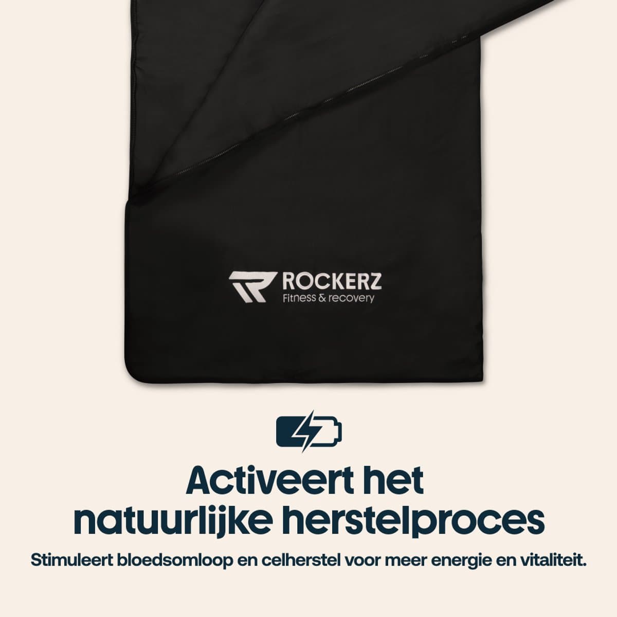 Rockerz Infrarood Saunadeken – Infraroodtherapie - Thuis Ontspannen & Ontgiften - Detox-effect - lengte 185cm - Kleur: zwart thumbnail 8