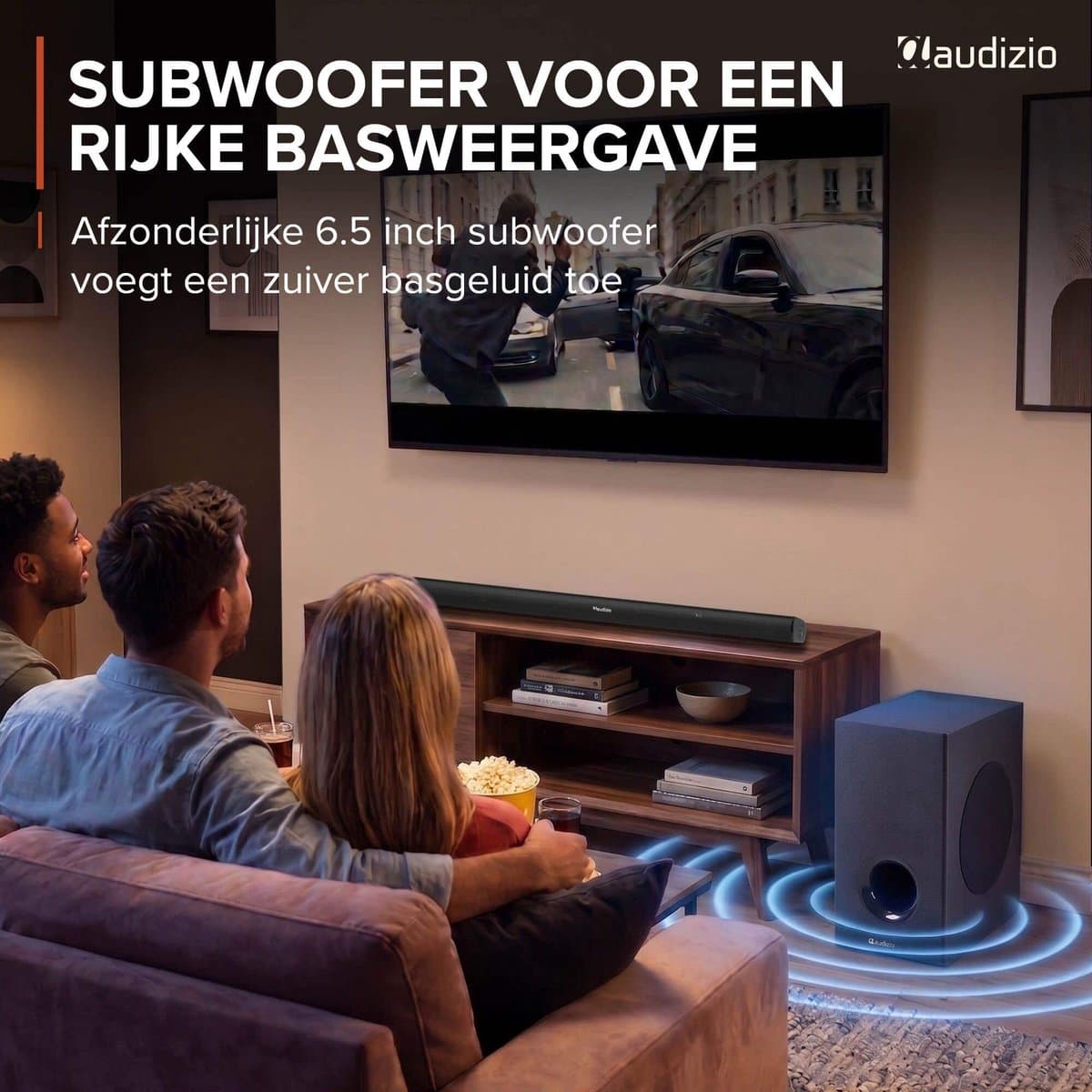 Soundbar - Audizio SB100 - Soundbar met subwoofer - 160W - 5.1 Surround set home cinema - HDMI-ARC - Bluetooth thumbnail 4