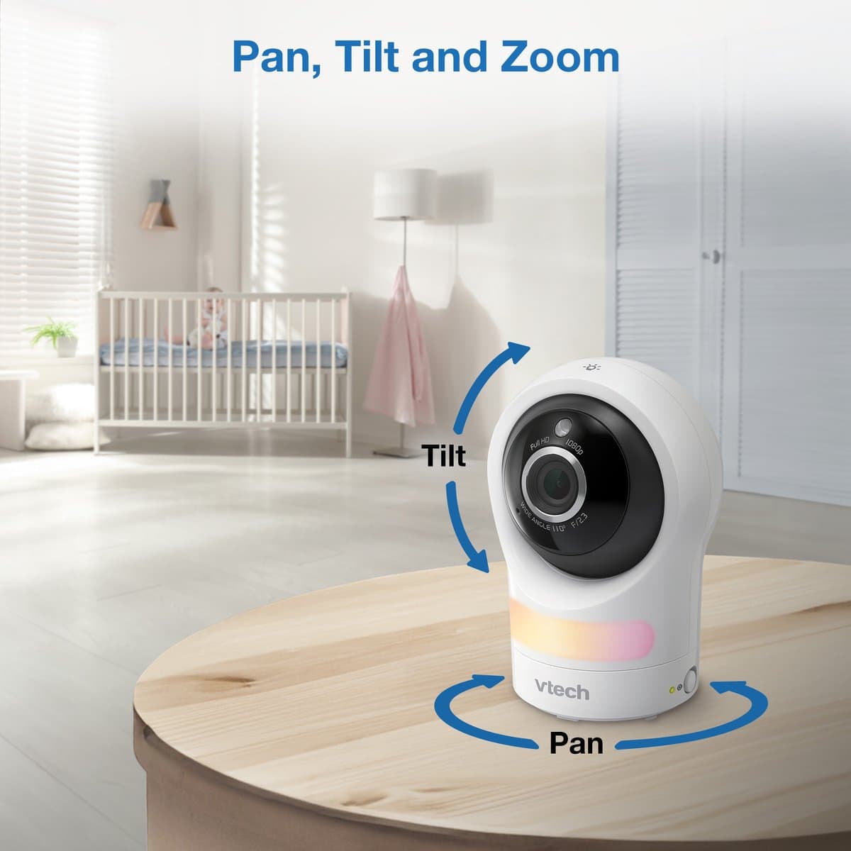 VTech RM4761 Smart video babyfoon met camera - 3.5 inch Scherm - 1080p Full HD - Pan & tilt - Zoom - Wi-Fi - Nachtlampje - Terugspreekfunctie thumbnail 4