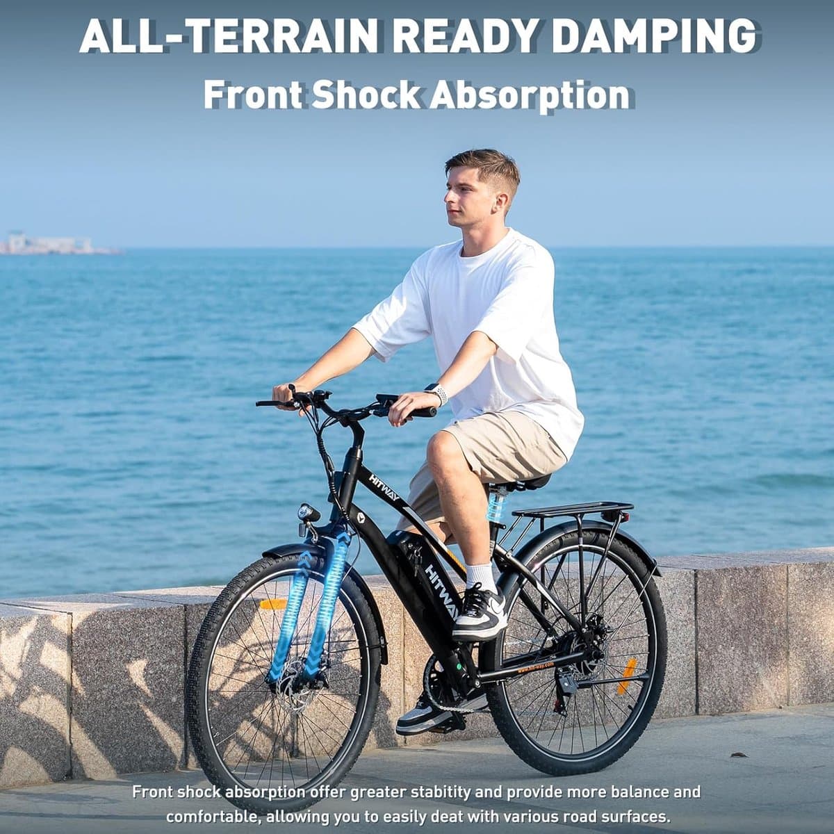 HITWAY BK27 - 28" E-Bike, 250W Motor, 90km Bereik thumbnail 2