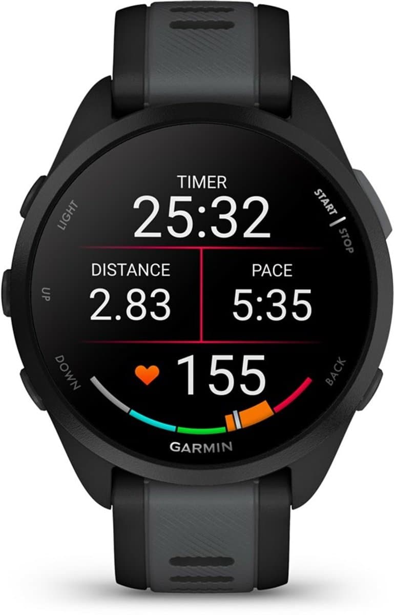 Garmin Forerunner 165 Music - Hardloophorloge - 43 mm - Black-Slate Grey thumbnail 3