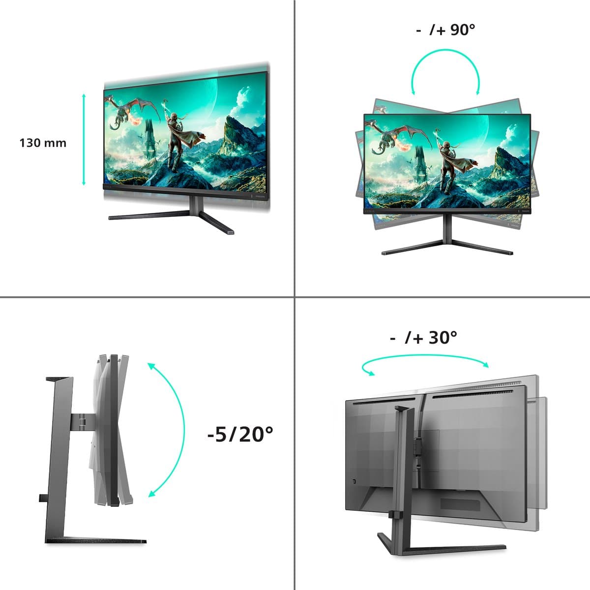 Philips Evnia 27M2N3800A - Dual Mode 4K gaming monitor thumbnail 8