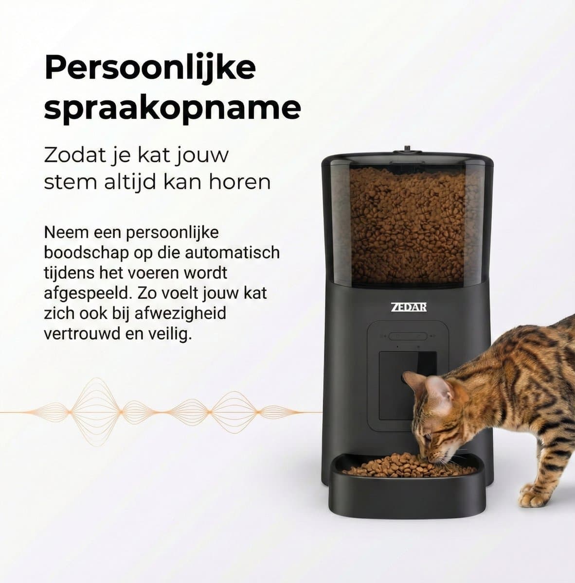 Automatische Kattenbak - Zelfreinigende Kattenbak - Met kattenbakmat, 8 rollen opvangzakjes en Zedar A900 voerautomaat thumbnail 7