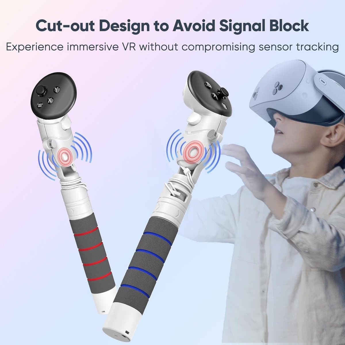 4-in-1 VR Controller Verlengstukken voor Meta Quest 3/2/Pro - Ideaal voor Gorilla Tag en Beat Saber thumbnail 3