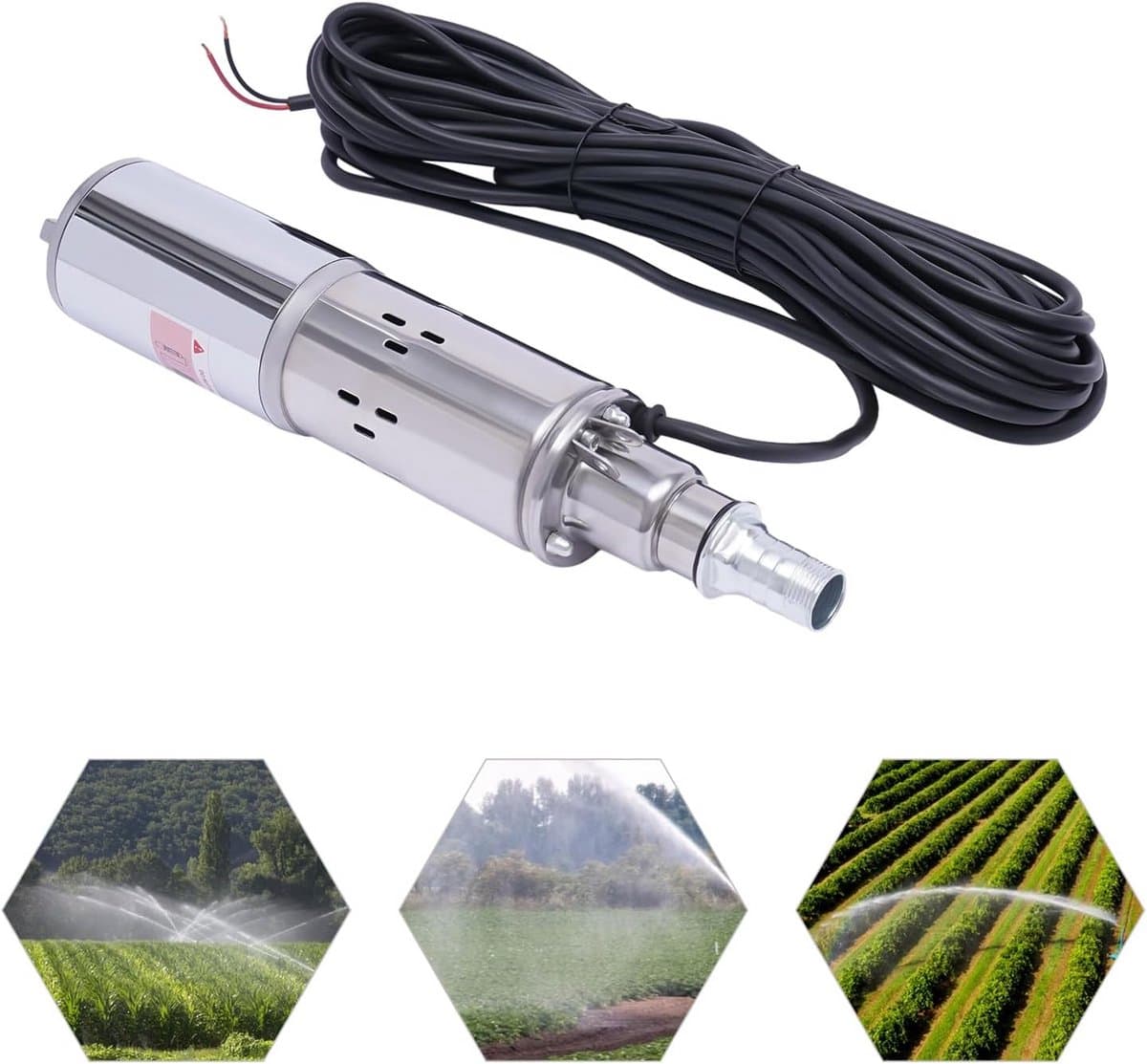 Diepbronpomp 180W 12V voor Tuin en Landbouw - Dompelpomp tot 34m Hoogte, Watertransport en Irrigatie thumbnail 3