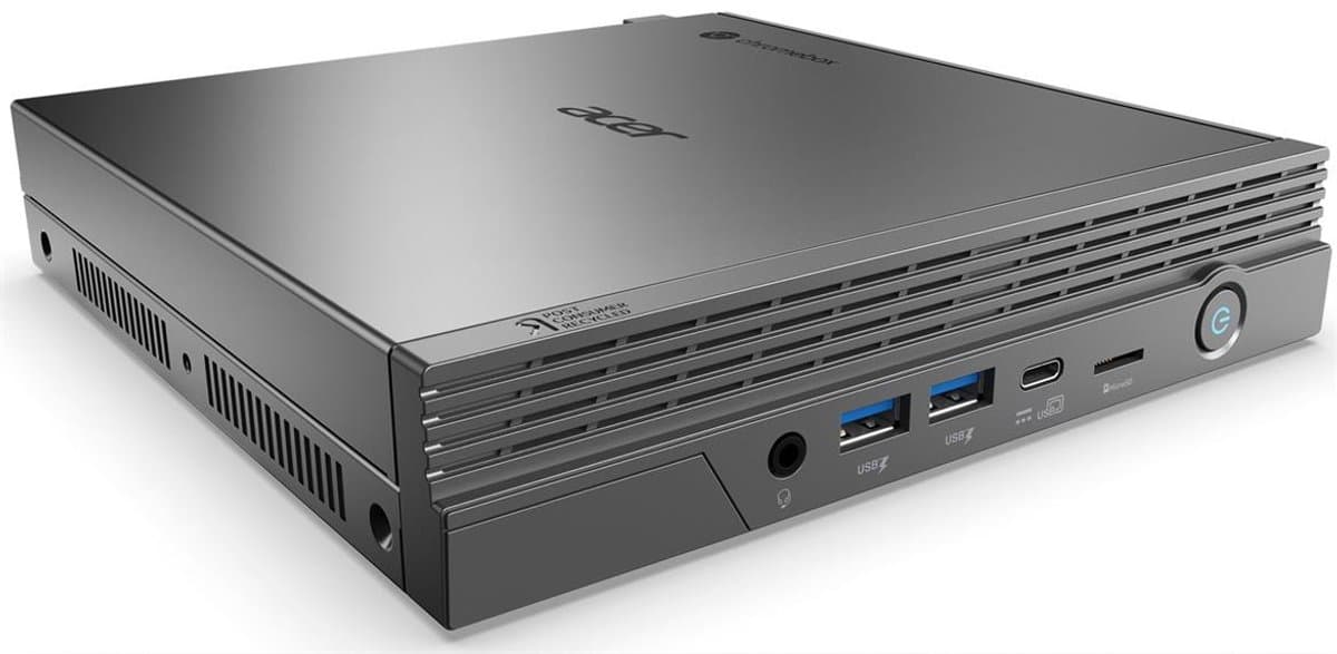 Acer Chromebox CXI5 Intel® Celeron® 7305 8 GB DDR4-SDRAM 64 GB eMMC ChromeOS Mini PC Zilver thumbnail 2