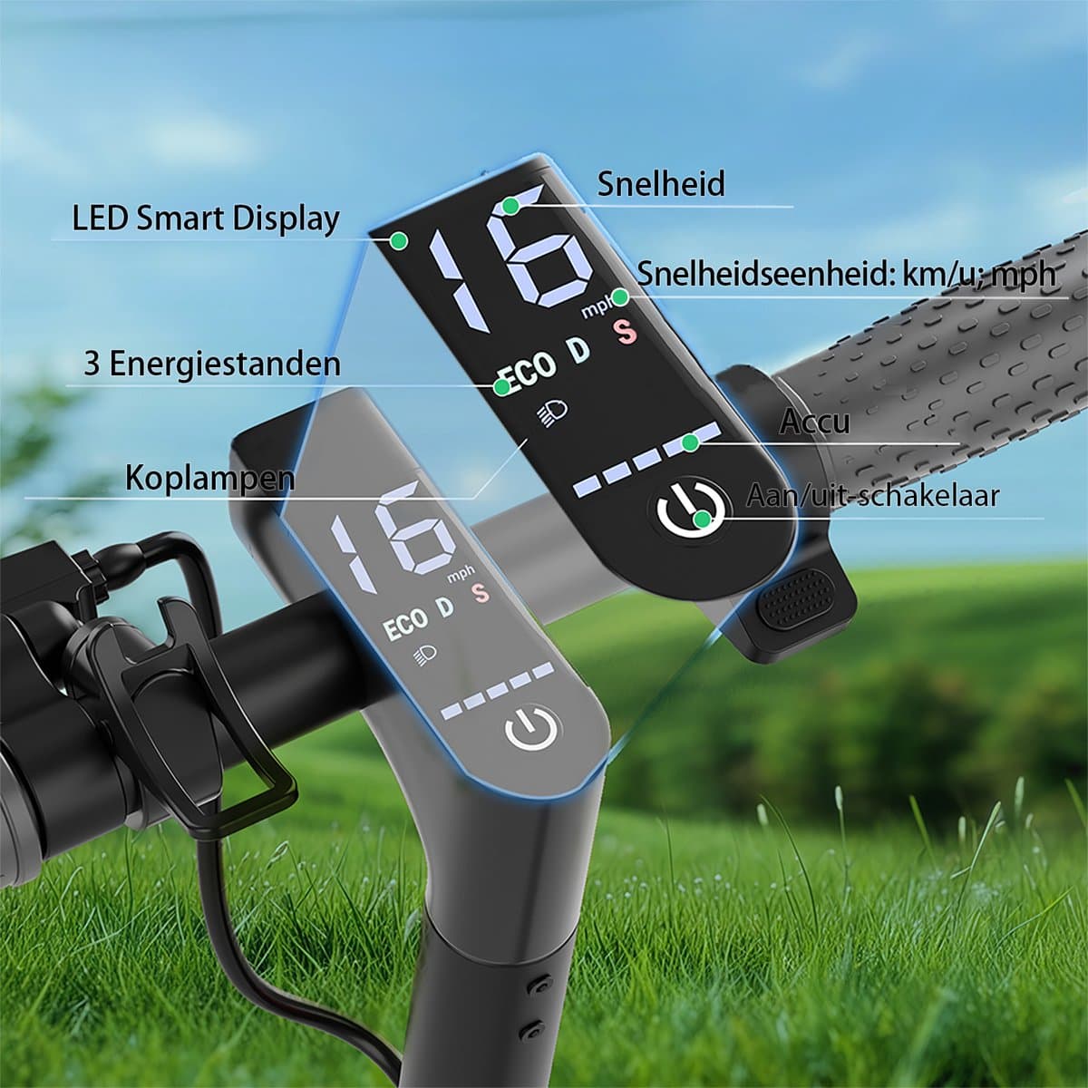 AOVOPRO LP60: 250W e-step met app-bediening en 25 km/u thumbnail 4