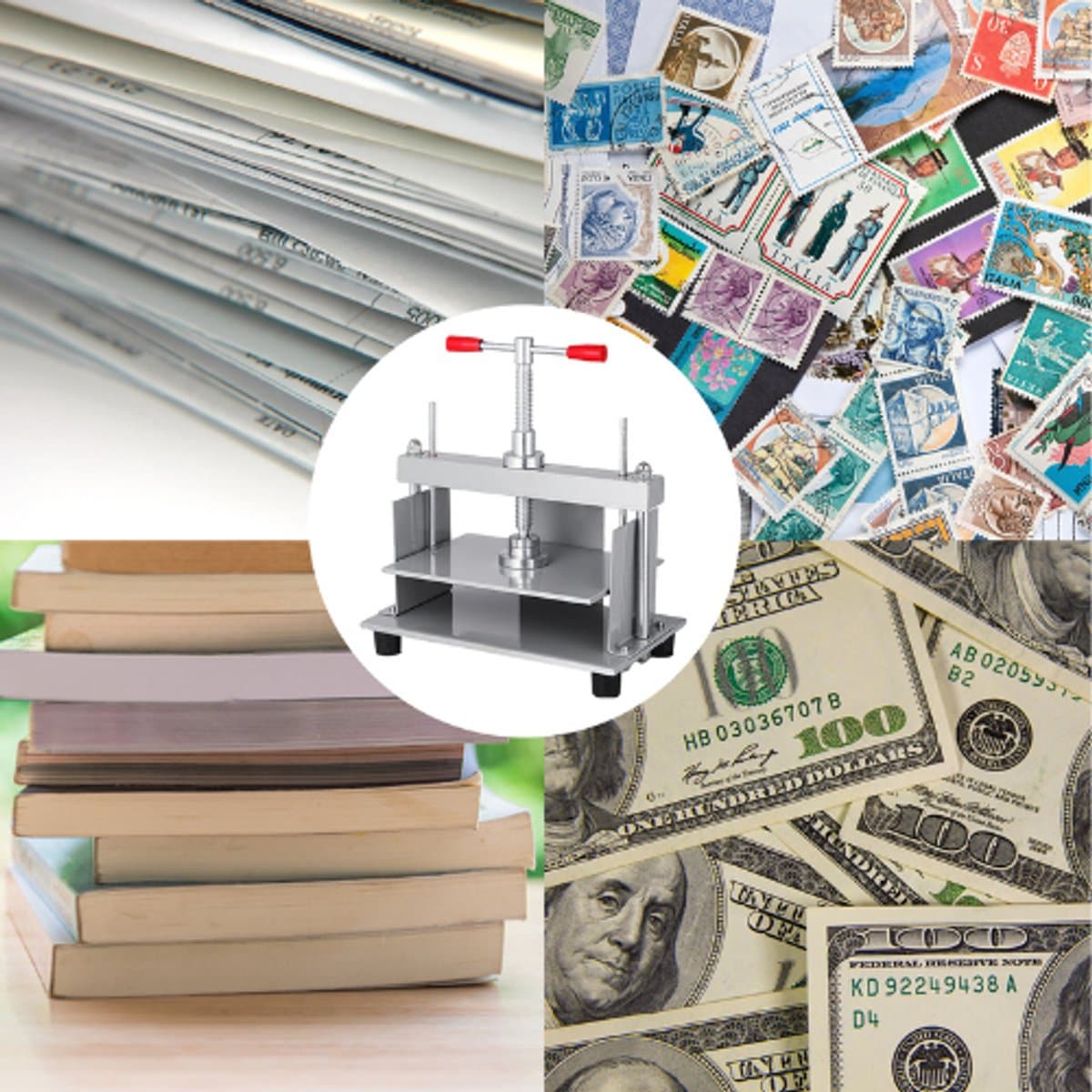LabelOne Papierpers - Boekenpers - Boekbindpers - A4 formaat - handmatig - perskracht tot 1500 kg - afvlakkingsdikte tot 150 mm thumbnail 7