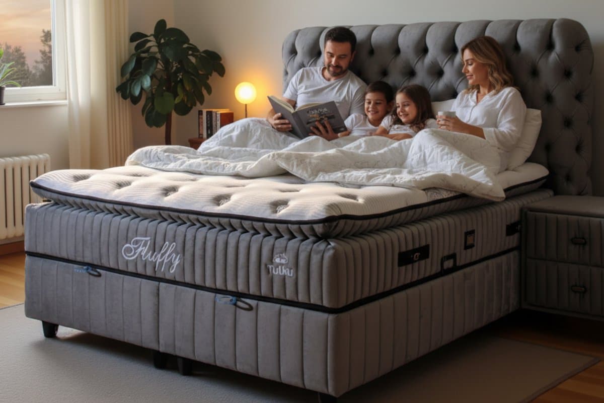 BSS Bedding Fluffy - Boxspring - Boxspring met Opbergruimte - 180x200 - Grijs thumbnail 6