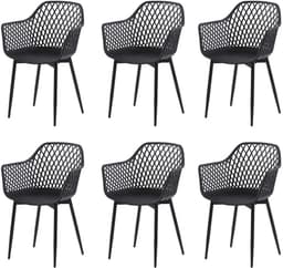 Productfoto van EGGREE Set van 6 tuinstoelen met armleuningen