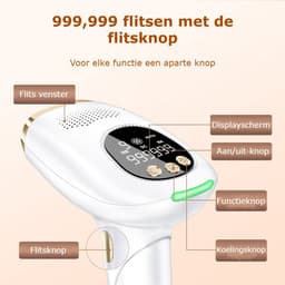 Productfoto van IPL Laser Ontharingsapparaat - Ice Cooling - 999.999 flitsen