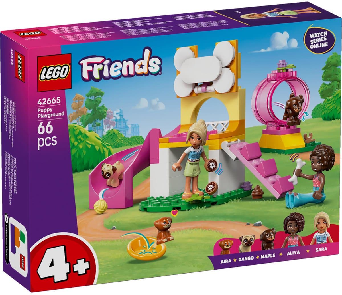 LEGO Friends Hondenspeeltuin: 66-delig bouwpakket voor 4+ met puppy's