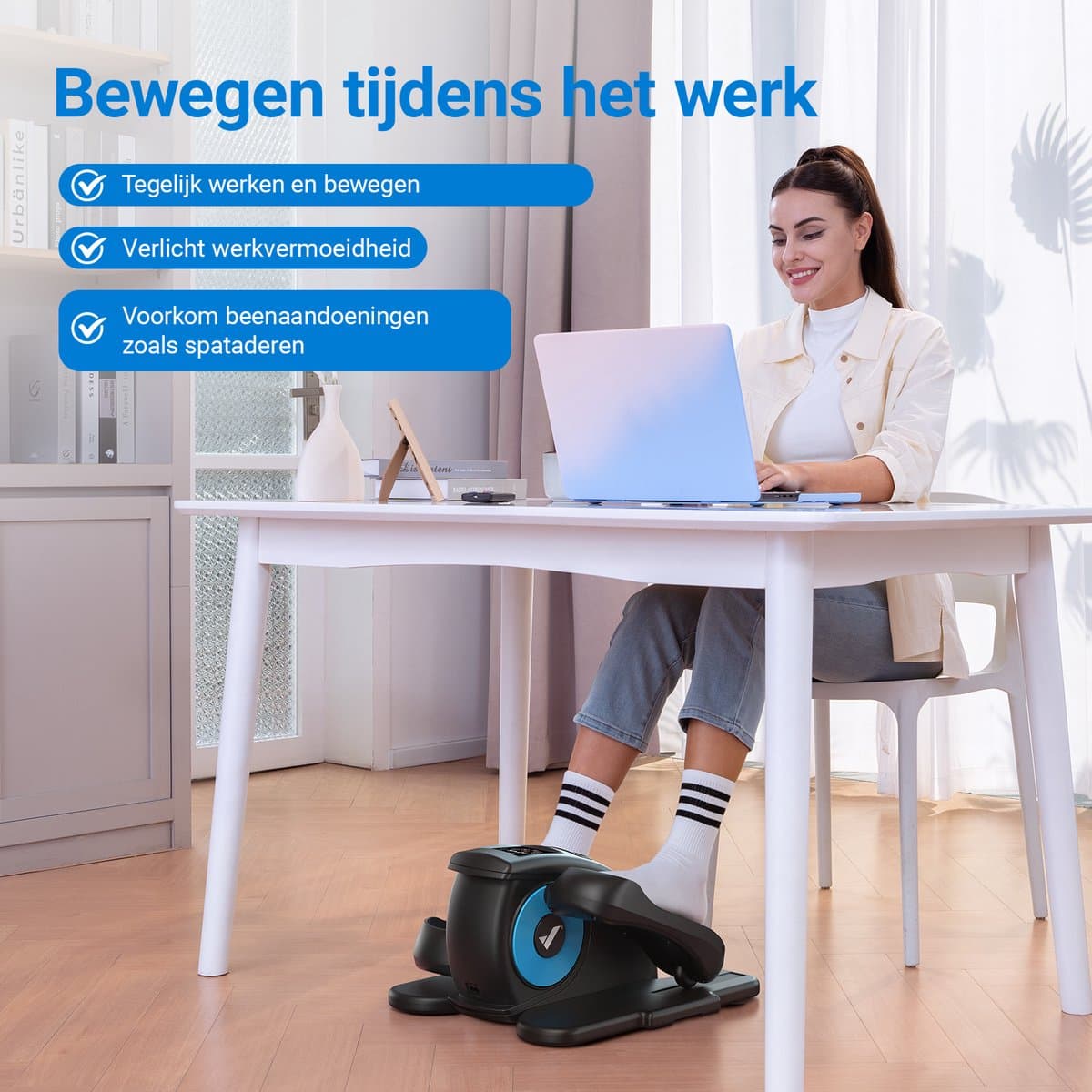 MERACH Mini - Serie - Crosstrainer - 12 niveau trapweerstand - Met afstandsbediening en LCD - scherm - Voor thuis en kantoor gebruik thumbnail 5