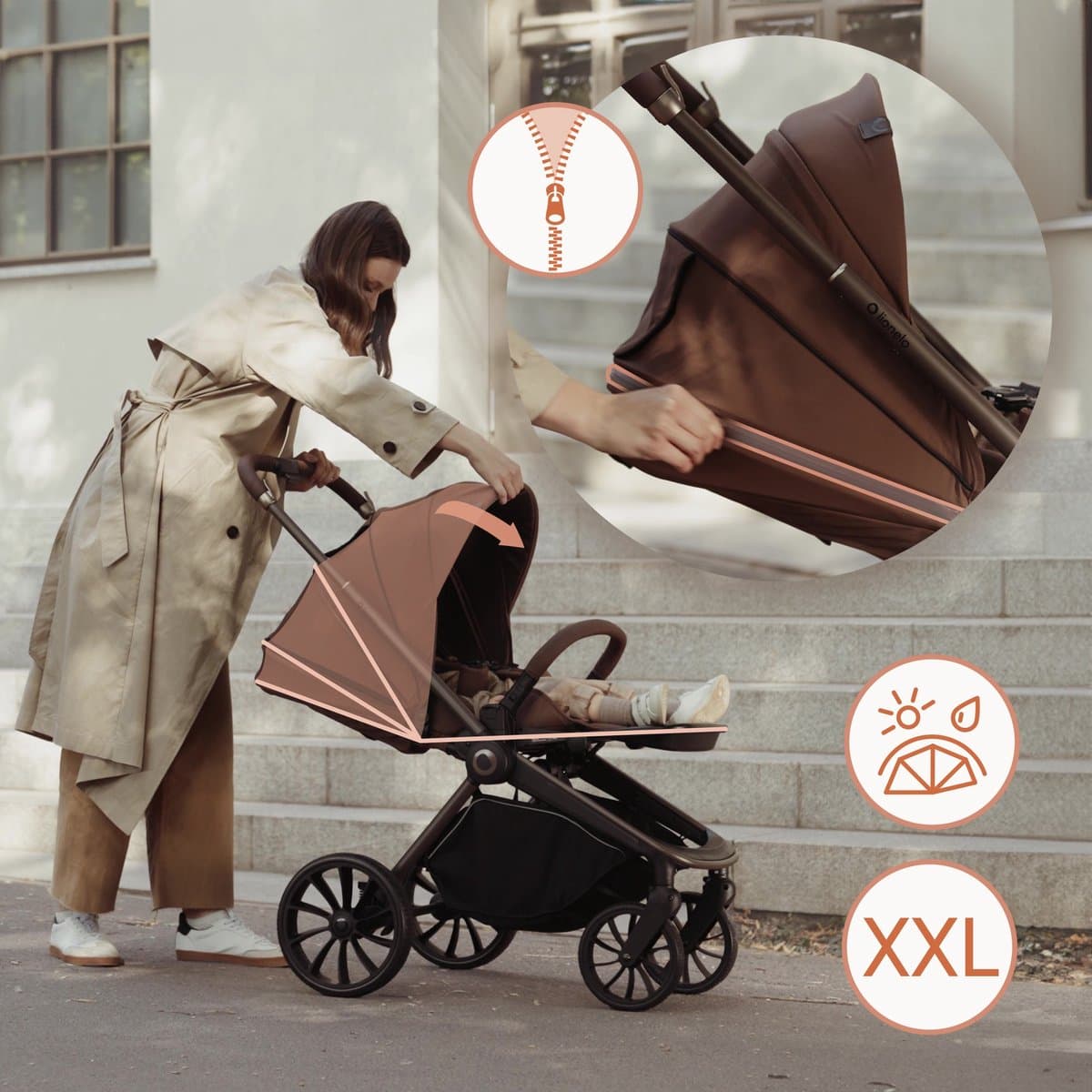 Lionelo Mika Plus 3in1: complete set van geboorte tot 4 jaar met ADAC-autostoel thumbnail 4