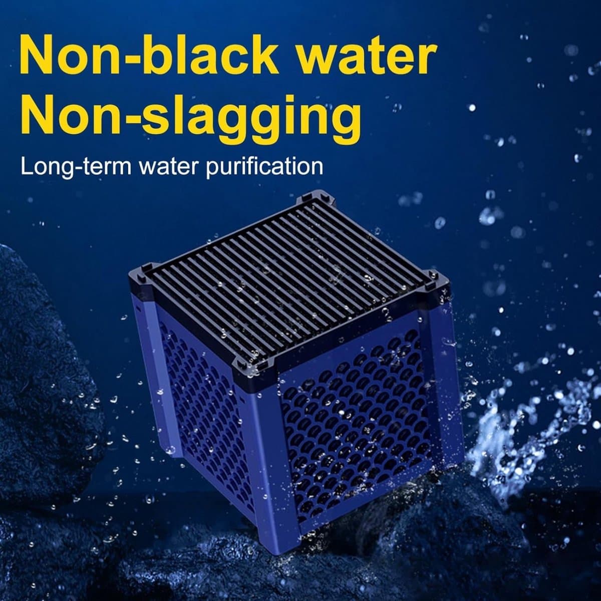 Aquariumpomp - Aquariumfilter - Aquariumpomp met filter-Pure Cube Sink Filter - Eco Sink Waterzuiveraar Cube - Superieure filtratie en geurcontrole - Actieve koolwaterzuiveraar voor vee voor vijvers, aquaria en vissen (blauw - één verpakking) thumbnail 3
