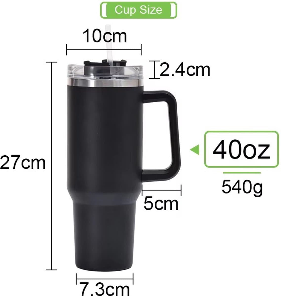 ThermoLux 40oz RVS ThermoCup – Geïsoleerde roestvrijstalen waterfles-De Luxe Geïsoleerde Beker voor Elk Avontuur-Incl. Rietje en Herbruikbare Dop- 12 uur warmte-Kantoor-Reizen-Thuis-Buiten-Sporten thumbnail 3
