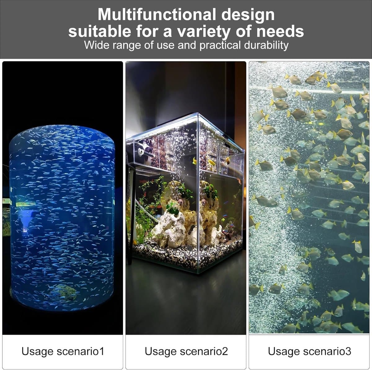 SnelShoppen - Binnenfilter voor Aquarium 60 Liter - Aquariumpomp met Filter, Zuurstofvoorziening, Golfvorming - Stille Filterpomp voor Troebel Water, thumbnail 4