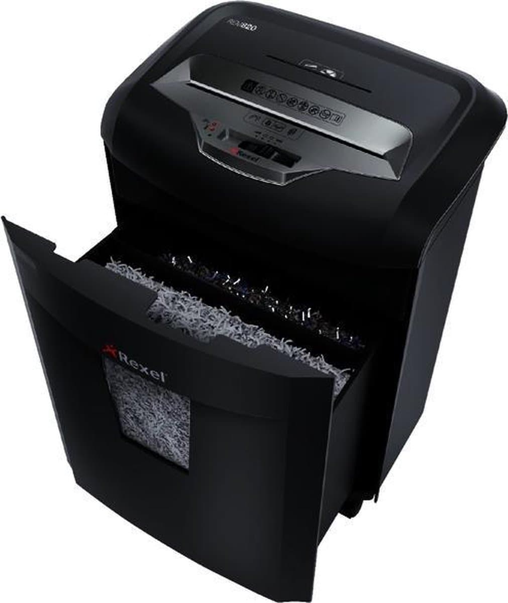 Rexel Mercury REM820 Papierversnipperaar - P5 Microsnippers - Tot 8 Vel - 21L - Zwart thumbnail 6