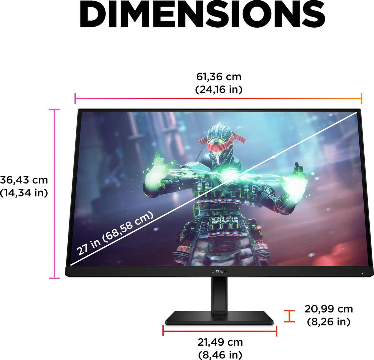 HP OMEN 27K - 4K 144Hz Gaming Monitor thumbnail 7