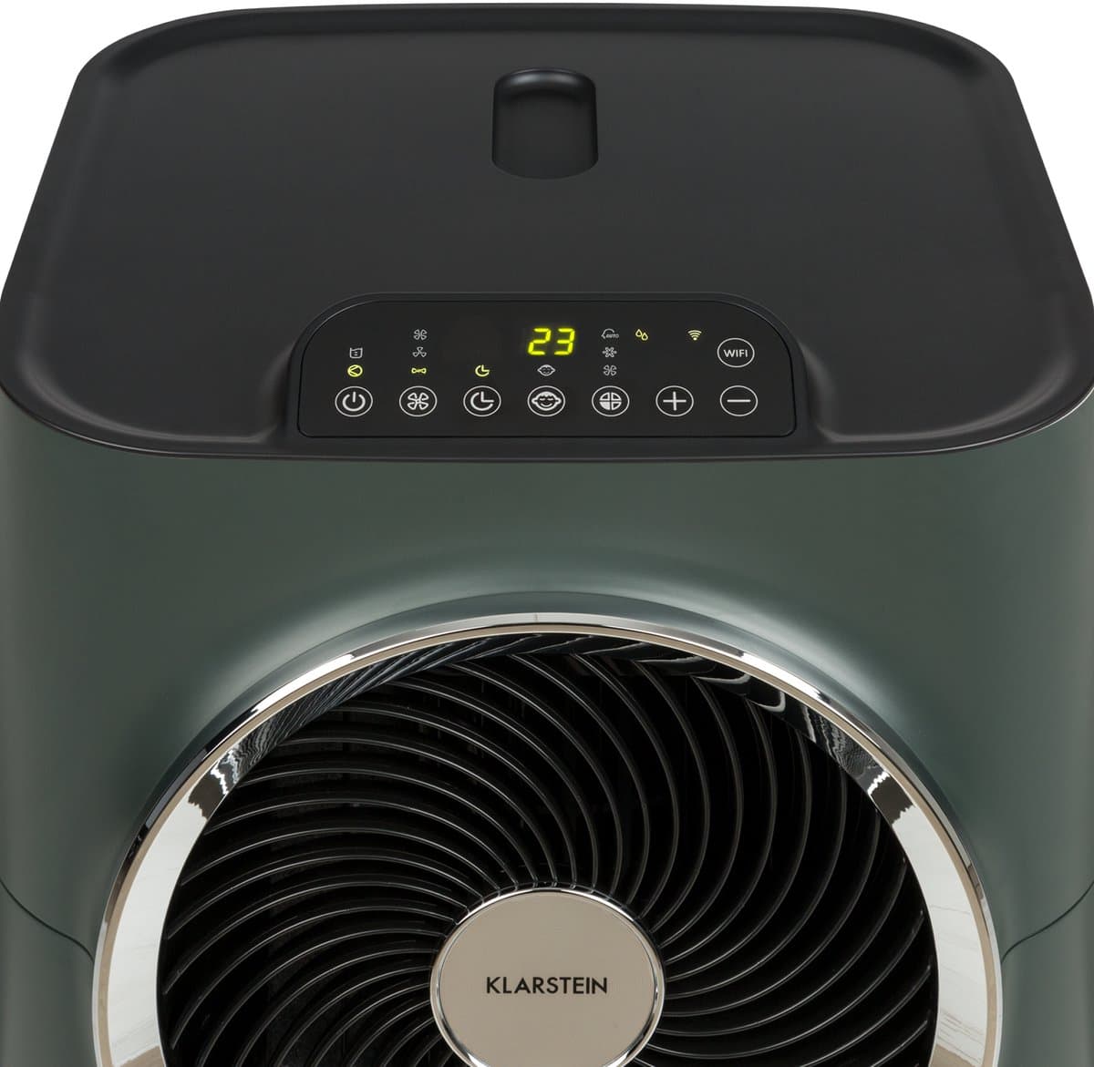 Klarstein mobiele airconditioner met luchtafvoerslang, 5-in-1 airconditioner, ventilator, luchtontvochtiger, luchtreiniger & nachtmodus, app-bediening, kleine & draagbare airconditioner voor thuis & op kantoor, 10000 BTU,9 kW voor 49 m² 50 dB thumbnail 3