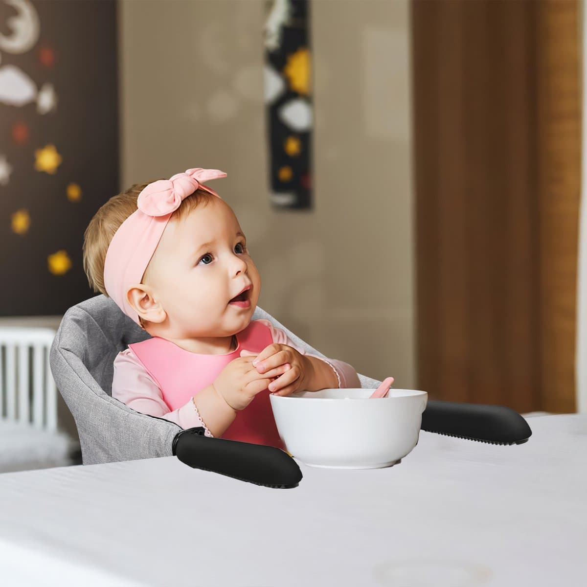 Tafelhangstoelen - Babystoel voor aan Tafel - Babystoel Tafel - Babystoel - Baby Eetstoel - Opvouwbaar/ Inklapbaar - Baby Stoeltje Zitten voor Thuis - Baby Stoel voor Thuis - Kinderstoel - Kinderzetel thumbnail 6