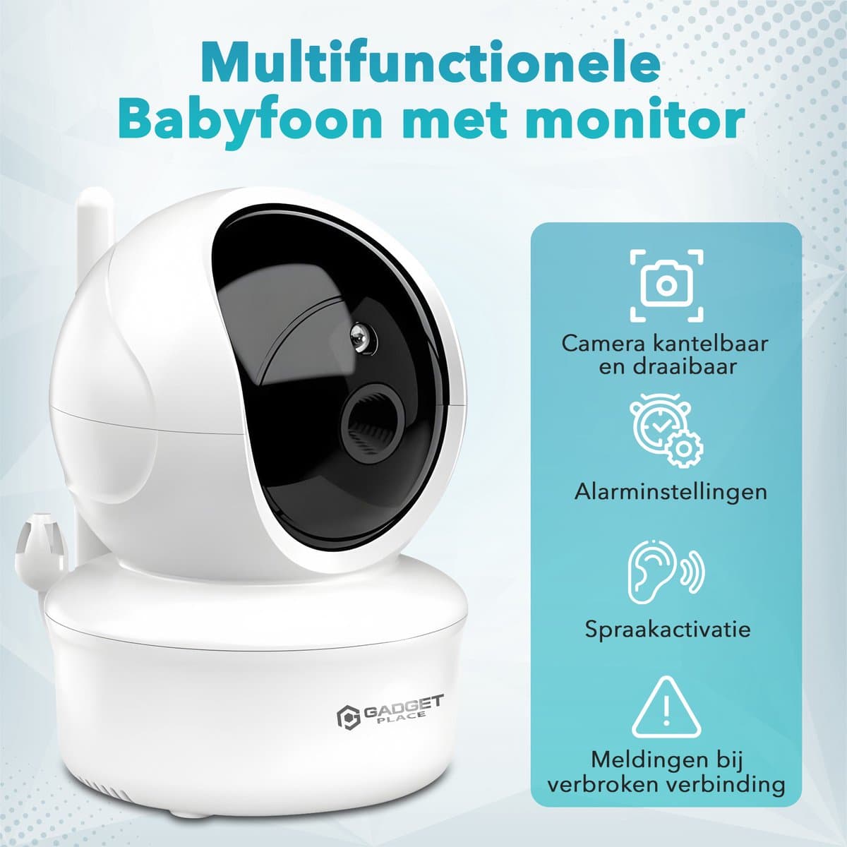 Babyfoon met Camera en 5 inch HD Monitor - Incl. Wiegbevestiging - Nachtzicht & Zoomfunctie - Baby Camera en Monitor thumbnail 5